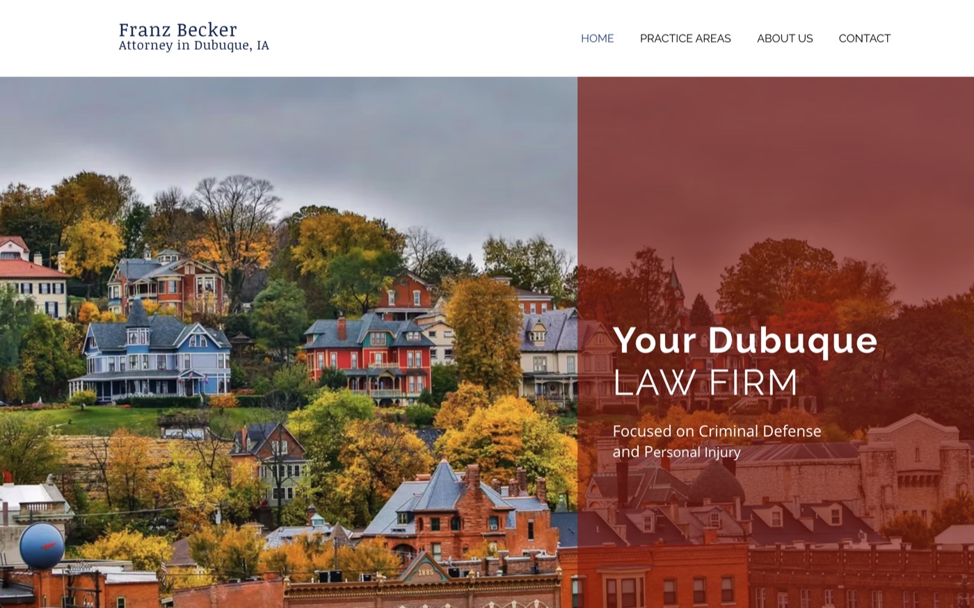 Franz Becker, Attorney website homepage