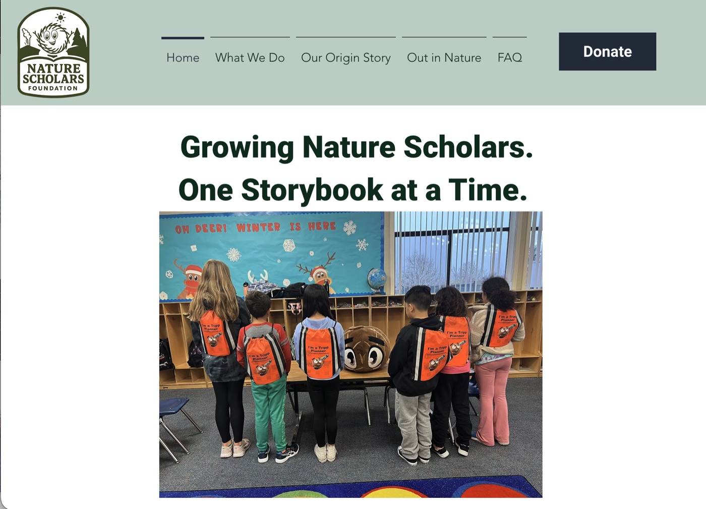 Nature Scholars Foundation website homepage